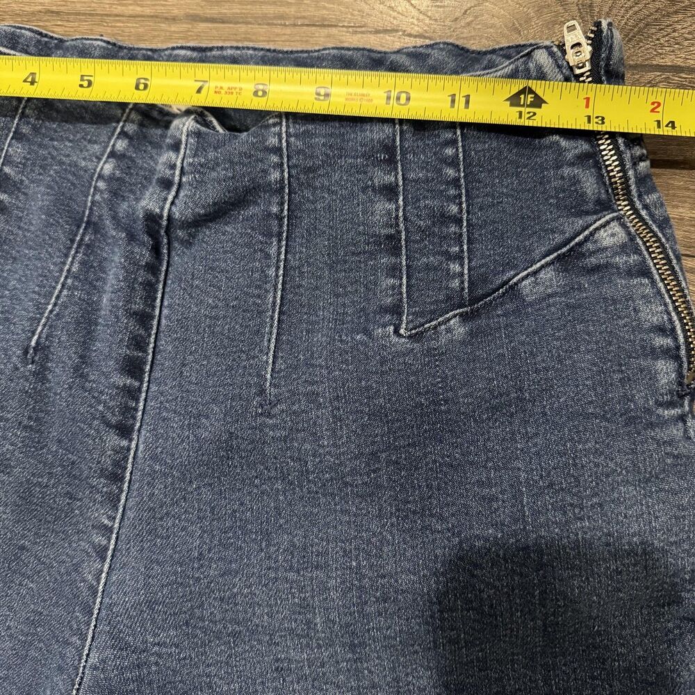 Pilcro Anthropologie Wide Leg Crop Jeans Raw Hem High Rise Pants Boho Sz 27 - Picture 5 of 10